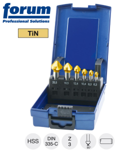 Pogłębiacze stożkowe 6,3-20,5mm HSS-TiN kształt C 90st. DIN 335-C 6szt. 8213100-Z Forum