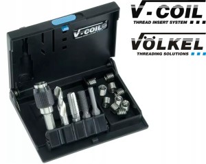 Zestaw do naprawy gwintów M6 x1 1,5D chwyt 1/4" w kasecie z tworzywa sztucznego 04310-Z V-Coil