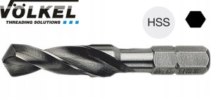 Wiertło 4,5mm z chwytem 1/4" typu bit L=24/46mm HSS kręte 67145 Volkel