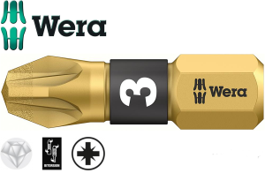 Bit 1/4" PZ3 x 25mm krzyżowy POZIDRIV 855/1 BDC diamentowa końcówka 056704