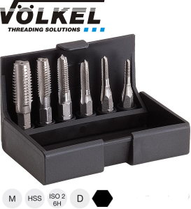 Gwintowniki typu Bit M3-M10 HSS z chwytem 1/4" komplet 67010-Z Volkel