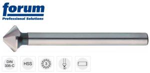 Pogłębiacz 6,3mm 90st. HSS długi stożkowy kształt C szlifowany 8212001
