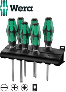 Zestaw wkrętaków "335/350/355/6" 6szt. Kraftform Lasertip + wieszak 105622