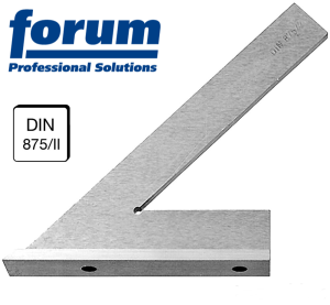 Kątownik ślusarski ostry 45st. 150 x 100mm DIN 875/II - ze stopką - ze stali specjalnej 8212103