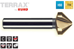 Pogłębiacz stożkowy 8,3mm kształt C 90st. HSS-TiN DIN 335 102111TTX