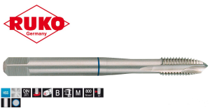 Gwintownik M10 HSS maszynowy (P=1,5, dł=100/24mm) DIN371 forma B 232100