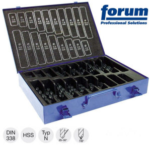 Komplet wierteł do metalu 1,0-10,0 x0,5mm HSS 170szt. DIN 338 8707050-Z Forum