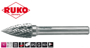 Frez rotacyjny "kształt G" 10,0 x 20/60mm /6 - łuk ostry SPG (węglik spiekany WS) 116027