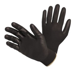 Rękawice 9 czarne powlekane poliuretanem - rozmiar "9" - 12par
