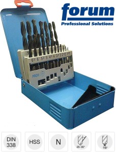 Komplet wierteł do metalu 1,0-10,0 x0,5mm HSS 19szt. DIN 338 8707030-1-Z Forum