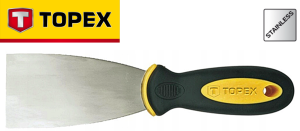 Szpachelka 40mm nierdzewna polerowane ostrze ogumowana rękojeść 18B604-Z Topex