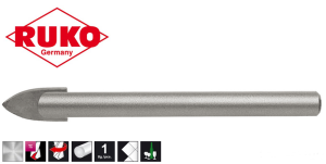 Wiertło do szkła 8x100mm kafle, szkło, lustra, ceramika 223008