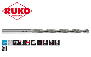 Wiertło NWKb 12,0 x 205/134mm HSS-G  DIN-340 typ N  szlifowane 203120