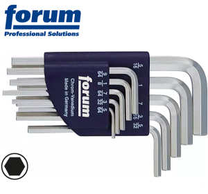 Komplet kluczy imbusowych calowych 5/64-5/16 8szt. krótkie niklowane 8701210-Z