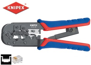 Szczypce 97 51 10 do zagniatania wtyków telefonicznych typu Western (RJ11/12,RJ45) 975110-Z Knipex