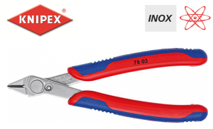 Szczypce precyzyjne 125mm 78 03 125 Electronic Super Knips twardość ostrzy 54 HRC 7803125-Z Knipex