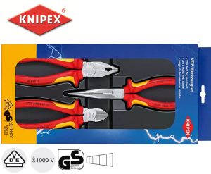 Zestaw szczypiec VDE 1000V 00 20 12 szczypce uniwersalne boczne wydłużone 002012-Z