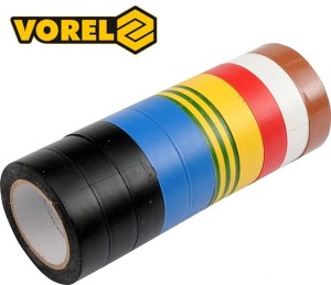 Taśma izolacyjna PVC 15mm x 10m mix kolorów 10szt. 75012