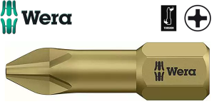 Bit krzyżowy Ph3 x 25mm 1/4" PHILIPS 851/1 TH bardzo twardy ze strefą skrętną 056625-Z Wera
