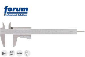 Suwmiarka 150mm 1/20mm DIN 862 INOX z blokadą suwaka (prostokątny głębokościomierz) 8101010-Z