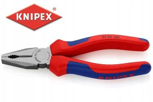Szczypce uniwersalne kombinerki 160mm 03 02 160 rękojeść dwukomponentowa 0302160